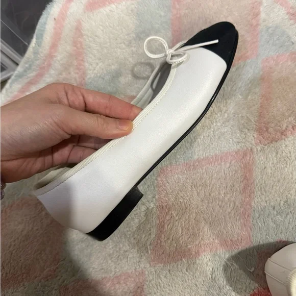 Chanel white ballet flats Authentic